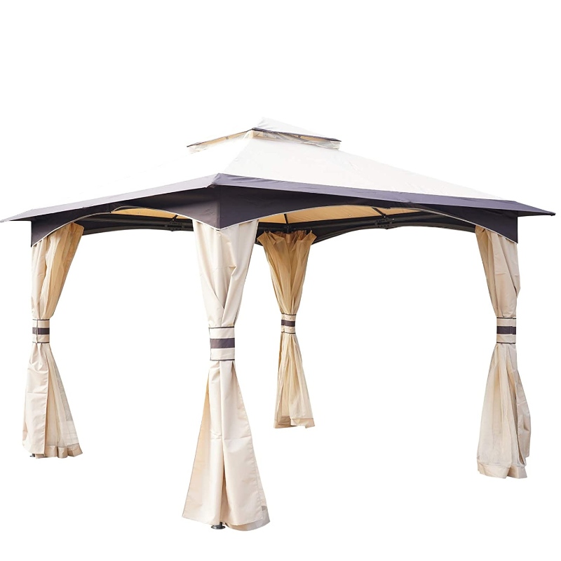 Double Roof Outdoor With  Soft  Top  Gazebo Cannopy